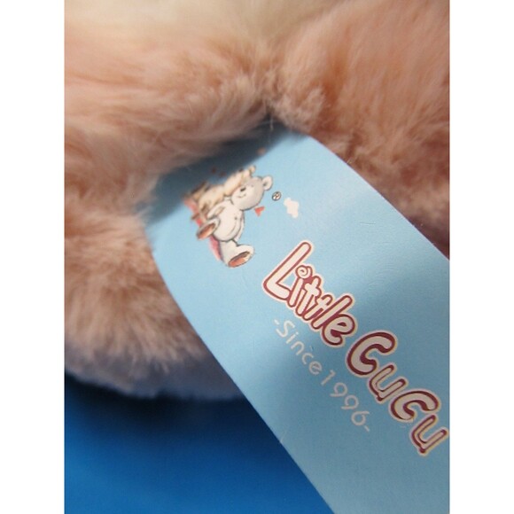 Little Cucu Sitting Kitty Cat Peach White Large Soft Plush Stuffed Animal 16" - Picture 5 of 8
